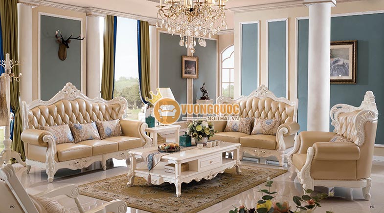 bộ ghế sofa phòng khách cổ điển GDA919S